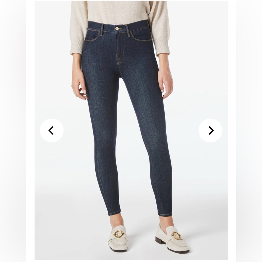 Frame 24 Hr Le High Skinny Jeans in color Rinse size 28